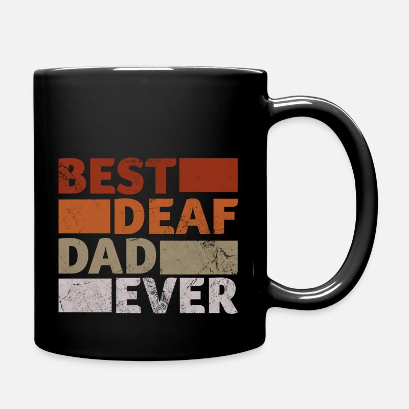 Meilleur père sourd de tous les temps - Mug uni - noir