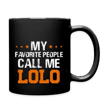 Grand-père Mes gens préférés M’appellent Lolo - Mug uni - noir - Droite