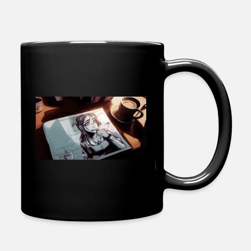 Morgen-Skizze - Tasse einfarbig - Schwarz