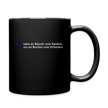 AMS - lieber trinken statt arbeiten - Tasse einfarbig - Schwarz - Rechts