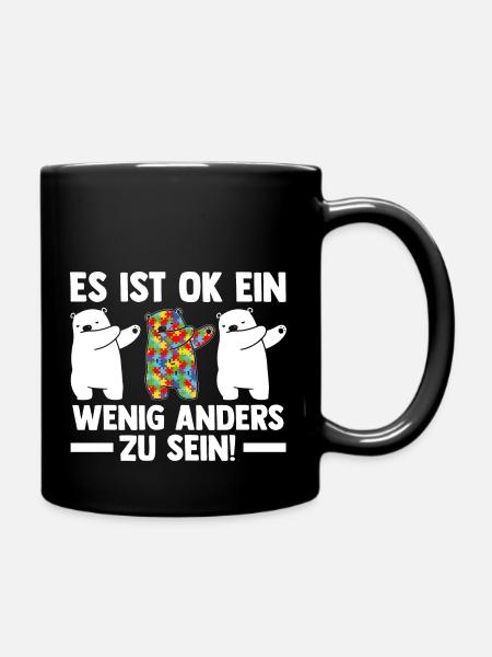 Autismus Autist Autisten - Tasse einfarbig - Schwarz