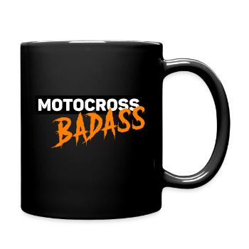 Motocross orange logo - Full Colour Mug - black - Right