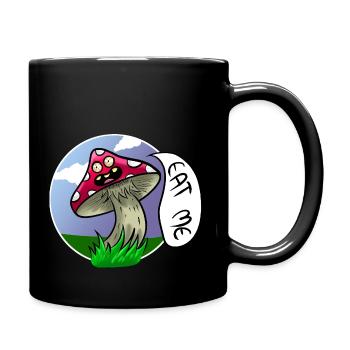 Pilz Fliegenpilz Magic Mushroom Eat Me psychedeli - Tasse einfarbig - Schwarz - Rechts