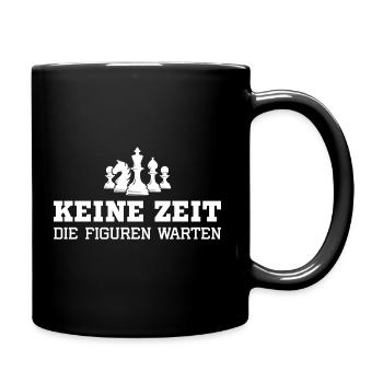Schach Die Figuren warten Schachspieler - Tasse einfarbig - Schwarz - Rechts