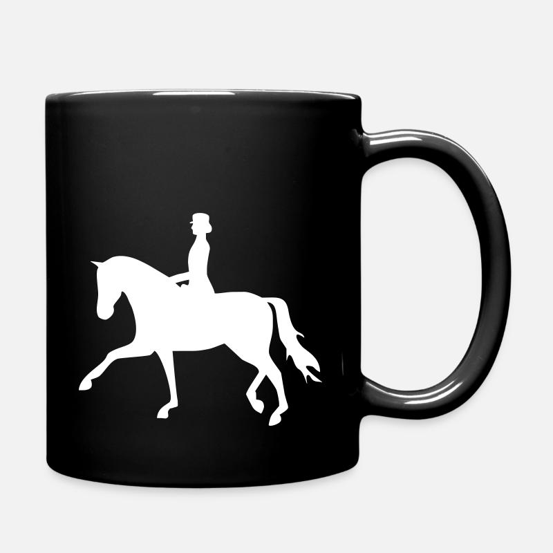Cheval de dressage - Mug uni - noir