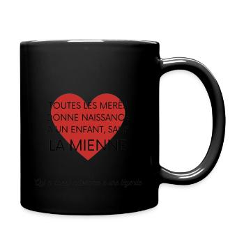 Cadeau fête des mères - Humour et amour - Mug uni - noir - Droite