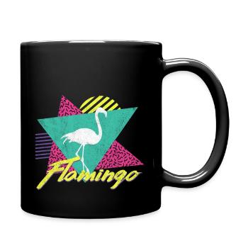 80s 90s Vintage Retro Flamingo T Shirt - Mug uni - noir - Droite