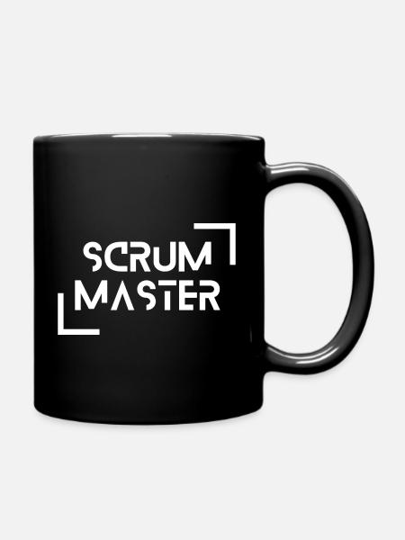 Einfaches Logo des Scrum Masters - Tasse einfarbig - Schwarz