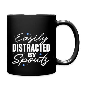 Easily Distracted By Spouts Cetacean Wahle Watcher - Full Colour Mug - black - Right