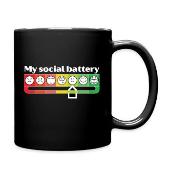 Ma batterie sociale - Mug uni - noir - Droite
