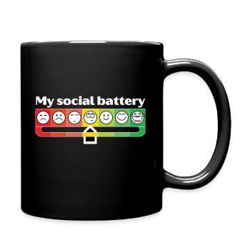 Ma batterie sociale - Mug uni - noir - Droite