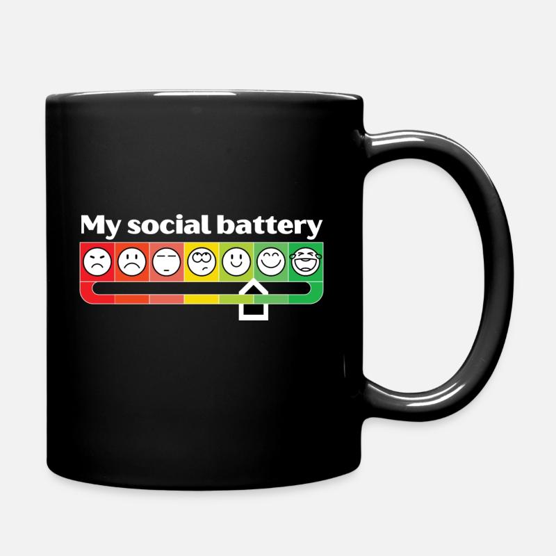 My social battery - Tasse einfarbig - Schwarz