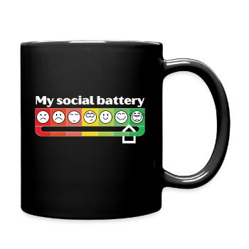 Ma batterie sociale - Mug uni - noir - Droite