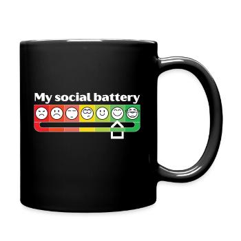 Ma batterie sociale - Mug uni - noir - Droite