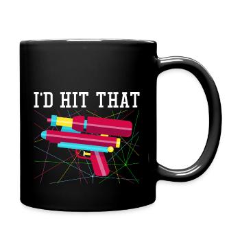 I'd hit that | Laser Tag player - Tasse einfarbig - Schwarz - Rechts