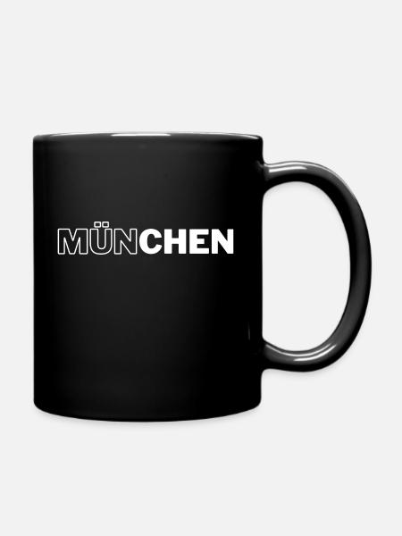 München - Tasse einfarbig - Schwarz