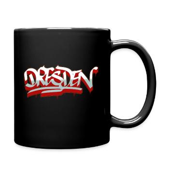 Dresden Graffiti Shirt Style streetart urban cult - Tasse einfarbig - Schwarz - Rechts