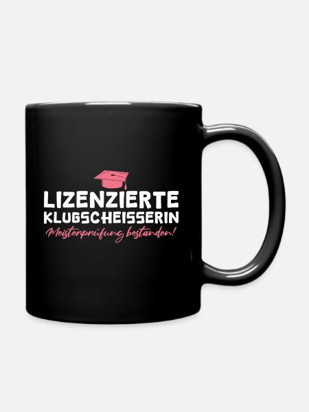 Handwerk Meisterprüfung bestanden Meisterin - Tasse einfarbig - Schwarz