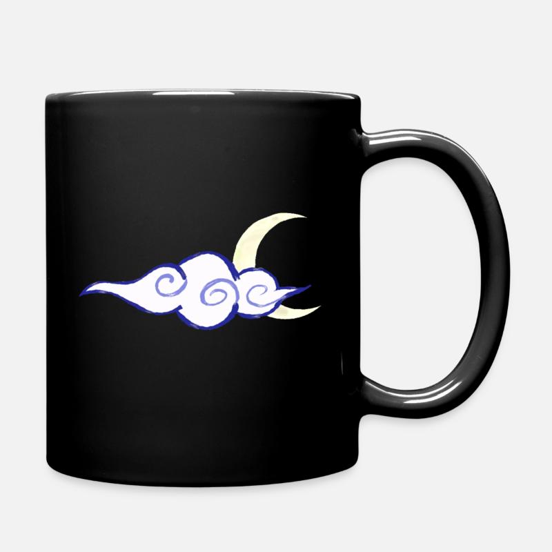 lune avec nuage style manga - Mug uni - noir