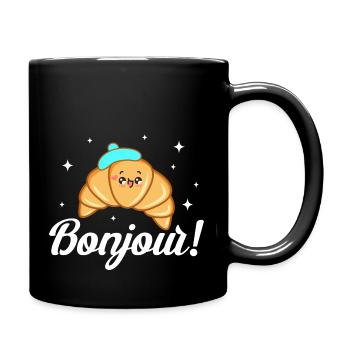 bonjour croissant Design for a croissant lover - Full Colour Mug - black - Right