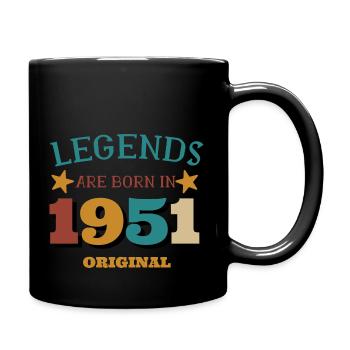 Legends are born in 1951 funny gift birthday - Mug uni - noir - Droite