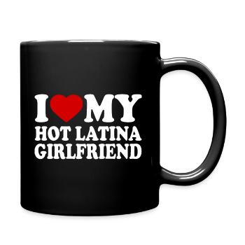 I love my hot latina girlfriend - Tasse einfarbig - Schwarz - Rechts
