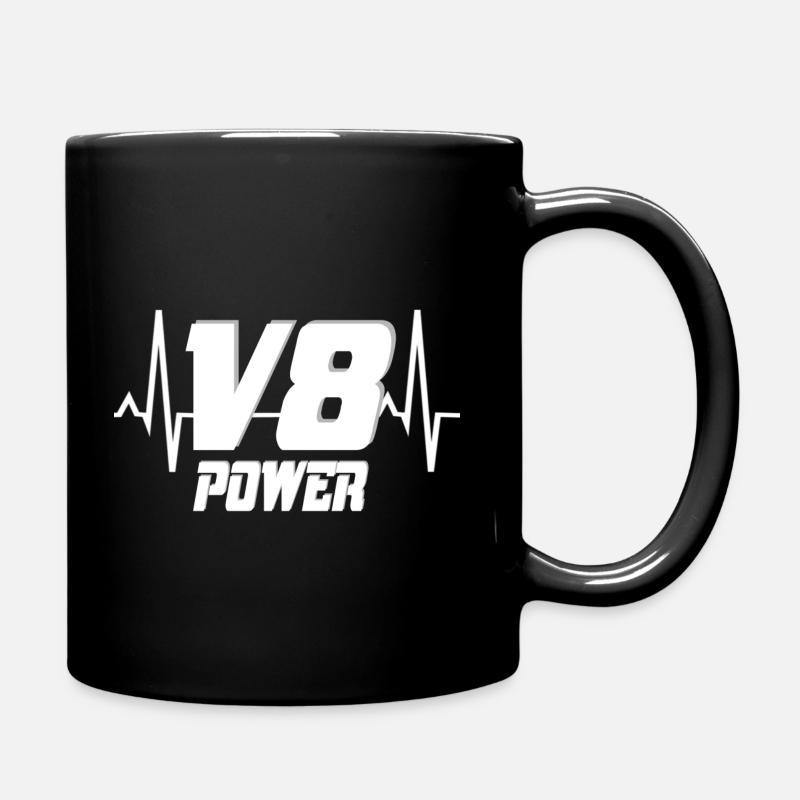 V8 - Tasse einfarbig - Schwarz