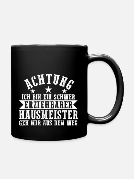 Hauswart Haustechniker Hausmeister - Tasse einfarbig - Schwarz