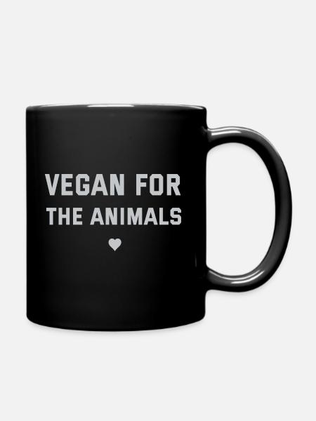 VEGAN FOR THE ANIMALS - Mug uni - noir