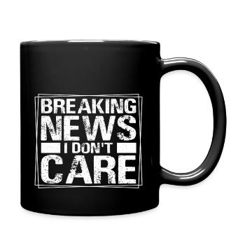 Dernières nouvelles Je m’en fous - Mug uni - noir - Droite