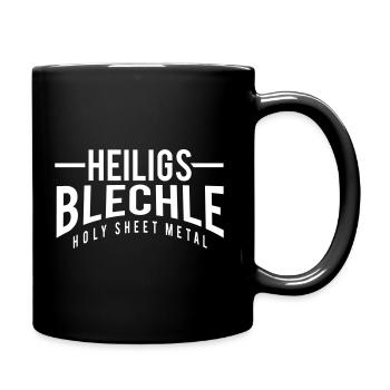 Heiligs Blechle Schwaben Spruch - Tasse einfarbig - Schwarz - Rechts