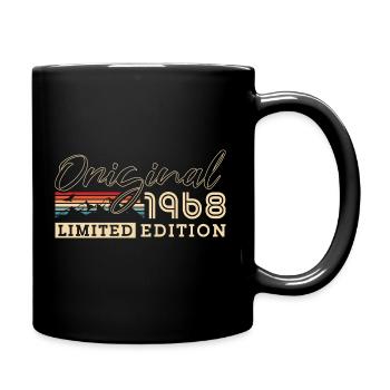 Berge Vintage Geboren in 1968 Jahrgang Geburtstag - Tasse einfarbig - Schwarz - Rechts