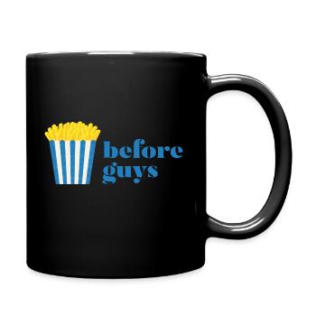 Ich habe Fritten - Tasse einfarbig - Schwarz - Rechts