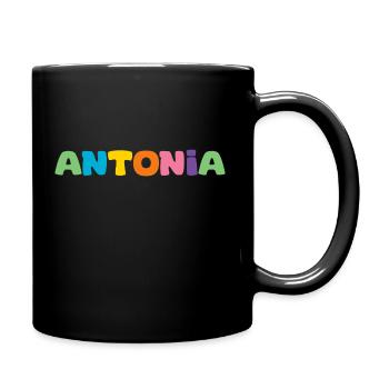Name - Antonia - Tasse einfarbig - Schwarz - Rechts