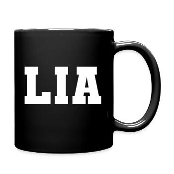 Name - Lia - Tasse einfarbig - Schwarz - Rechts