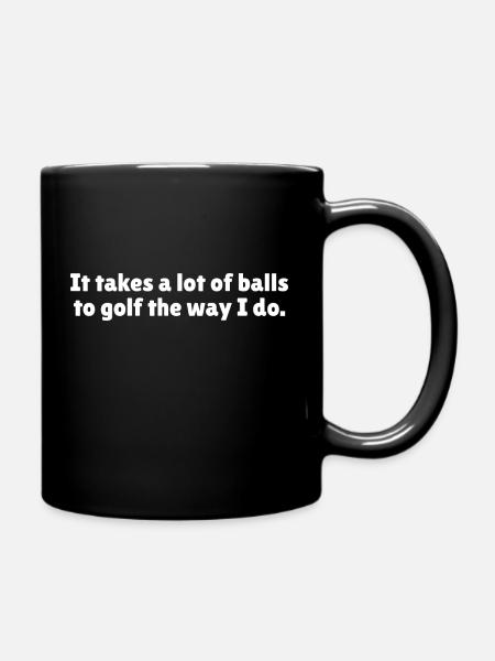 Funny golf slogan - Full Colour Mug - black