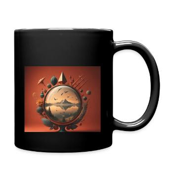 Globe de paysage - Mug uni - noir - Droite