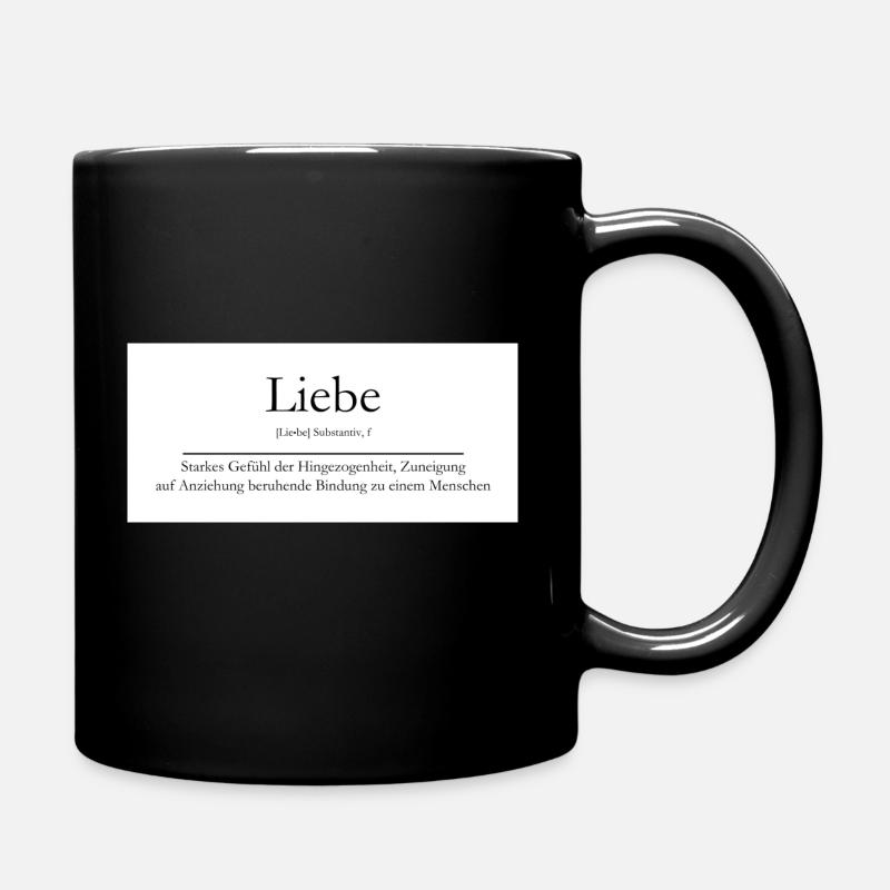 Liebe - Tasse einfarbig - Schwarz