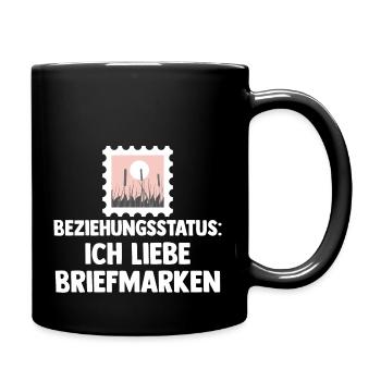 Philatelie Briefmarkensammlung Briefmarkensammler - Tasse einfarbig - Schwarz - Rechts