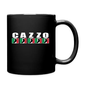 Italiener, Italienischer Spruch - Tasse einfarbig - Schwarz - Rechts