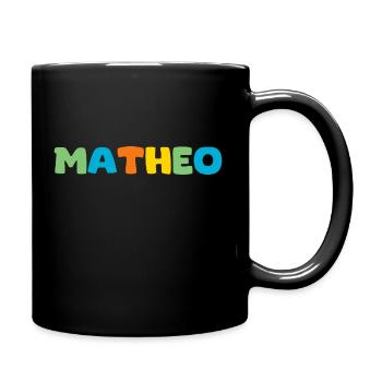 Name - Matheo - Tasse einfarbig - Schwarz - Rechts