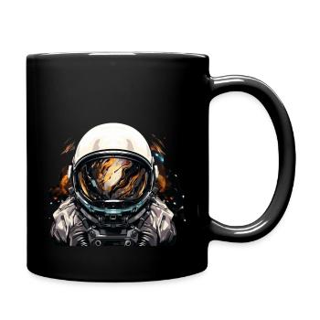 Astronaut - Tasse einfarbig - Schwarz - Rechts