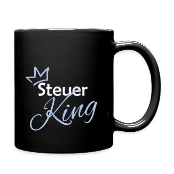Steuer King - Tasse einfarbig - Schwarz - Rechts