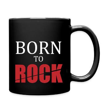 BORN TO ROCK - Full Colour Mug - black - Right