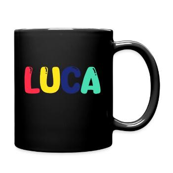 Name - Luca - Tasse einfarbig - Schwarz - Rechts