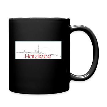 Harzlie.be Brocken Panorama - Tasse einfarbig - Schwarz - Rechts