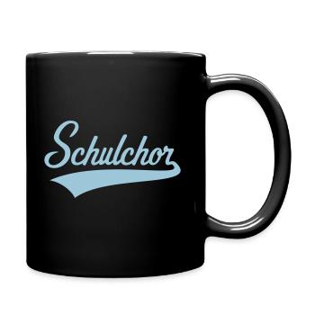 Schulchor (Chor / Musik / Schriftzug / Sky Blue) - Tasse einfarbig - Schwarz - Rechts