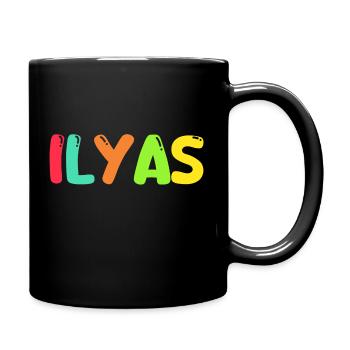 Name - Ilyas - Full Colour Mug - black - Right