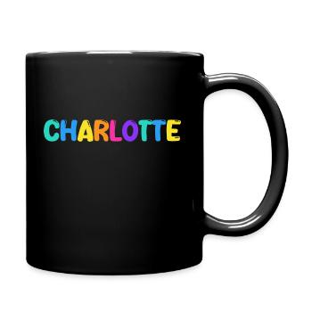 Name - Charlotte - Tasse einfarbig - Schwarz - Rechts