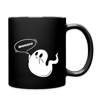 Kleines Gespenst sagt Boooh! - Tasse einfarbig - Schwarz - Rechts